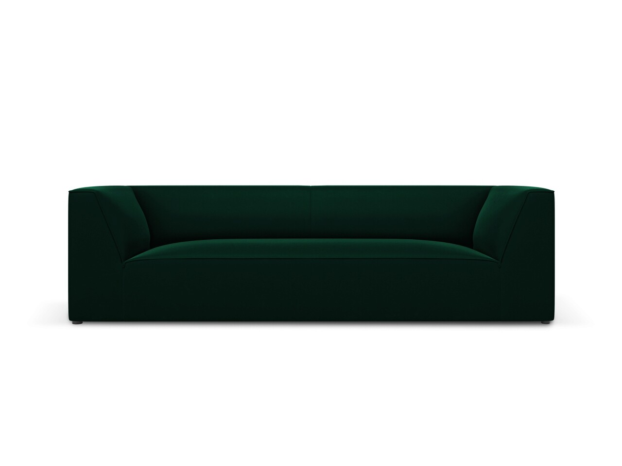 Canapea 3 locuri, Ruby, Micadoni Home, BL, 232x93x69 cm, catifea, verde bottle - imagine 6